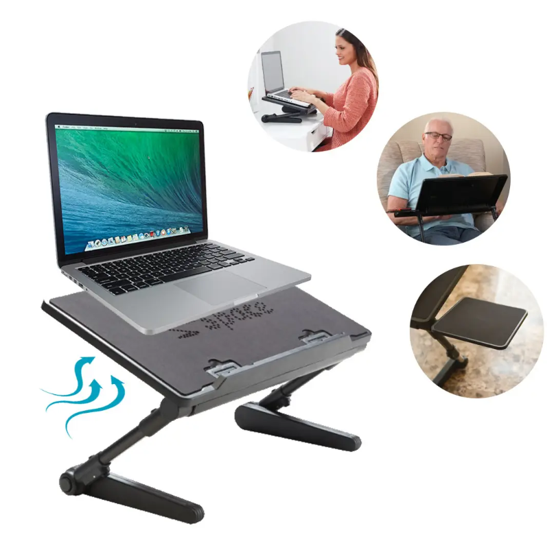 Складной cтолик-трансформер для ноутбука/планшета с охлаждением (1 вентилятор) AirSpace с подставкой для мыши - фото 1 - id-p223493130