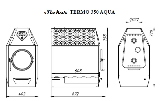 Отопительная печь Stoker TERMO 350 Aqua (2024) - фото 4 - id-p223187814