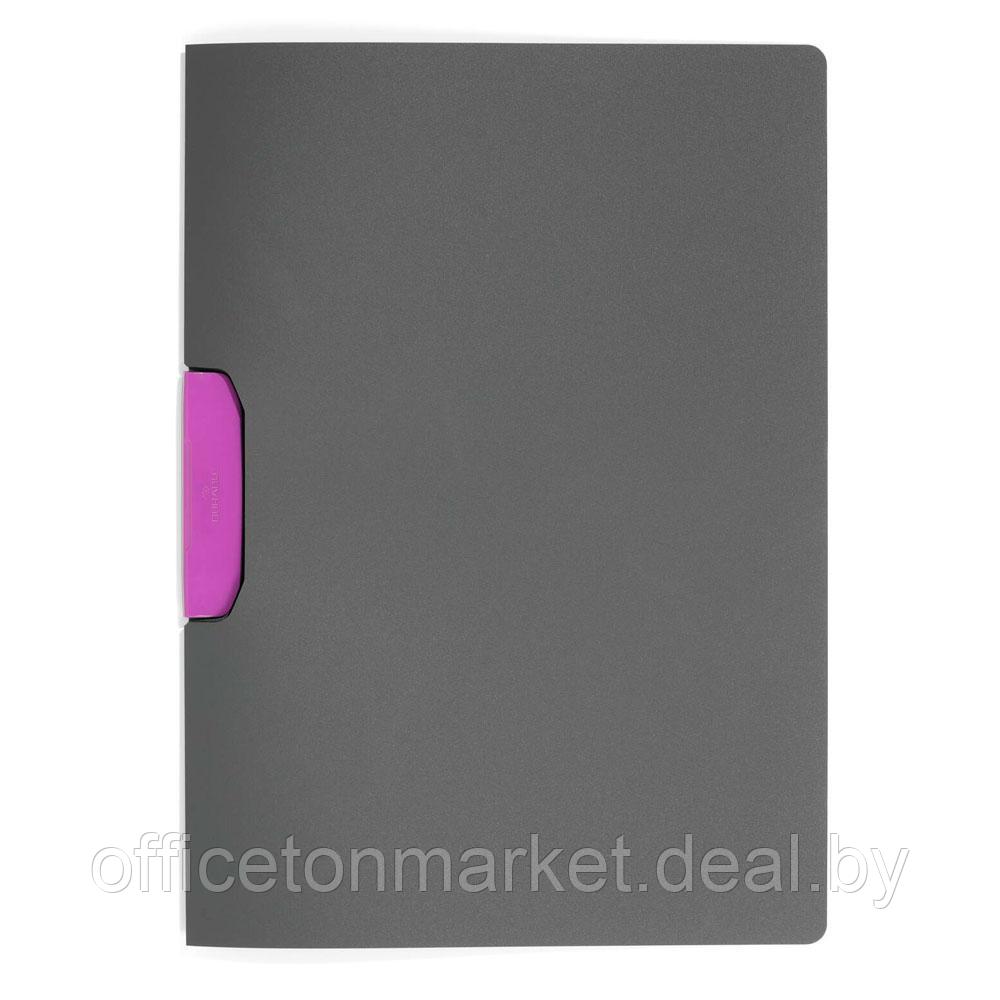 Папка с клипом "Duraswing Color", антрацит, фиолетовый клип - фото 1 - id-p223493369