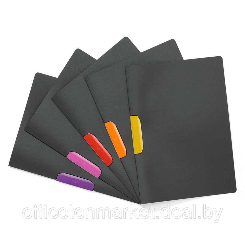 Папка с клипом "Duraswing Color", антрацит, фиолетовый клип - фото 3 - id-p223493369