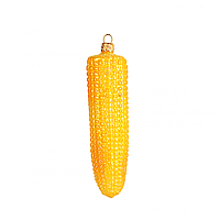 Украшение елочное "Corn", 12 см, стекло, желтый