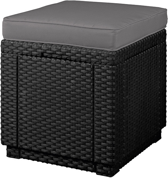 Пуфик Куб с подушкой (Cube with cushion, графит) - фото 1 - id-p223493480