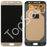 Дисплей (Модуль) Samsung J730F (J7 2017) в сборе с тачскрином Золото - (AMOLED, с регулировкой подсветки)