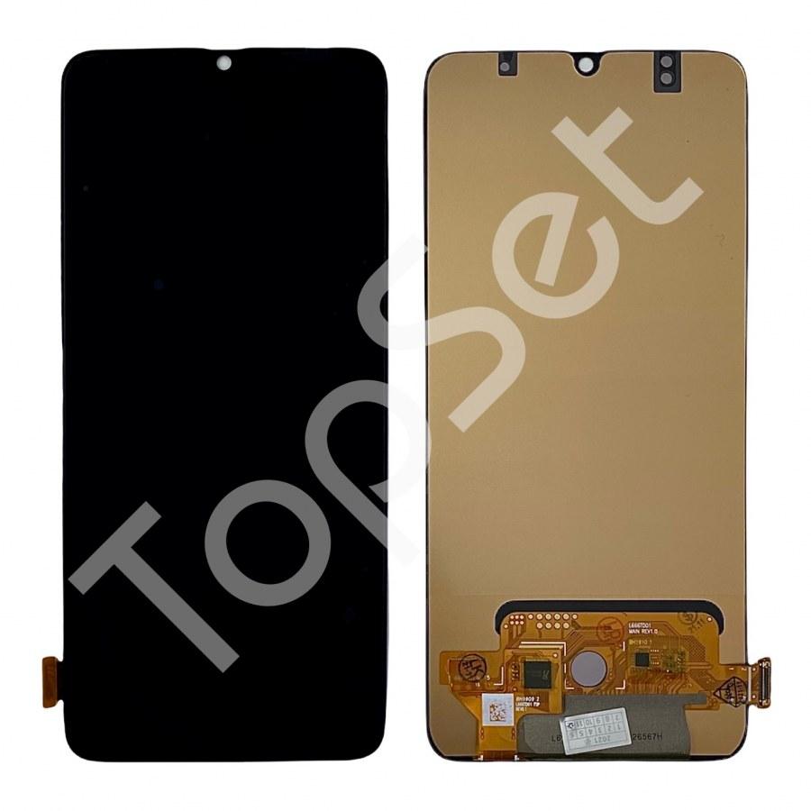 Дисплей (Модуль) Samsung A705F (A70) в сборе с тачскрином Черный - (AMOLED, с регулировкой подсветки) - фото 1 - id-p179039371