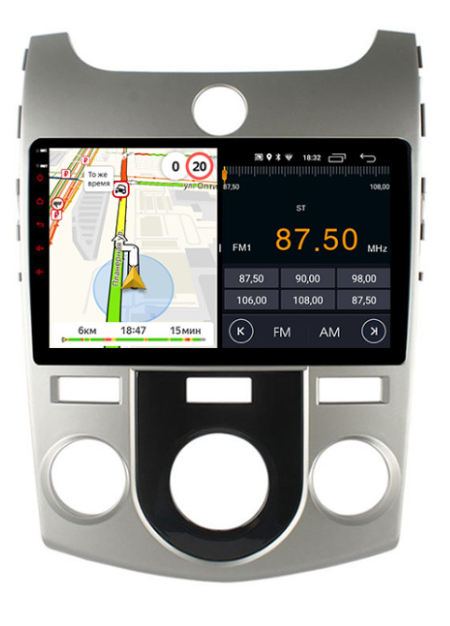 Штатная магнитола Parafar для Kia Cerato Forte (2007-2013) (с кондиционером) на на Android 13 (2/32Gb + 4G)