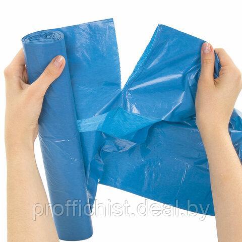 Мешки для мусора 60 л синие в рулоне 20 шт. особо прочные, ПВД 30 мкм, 60х70 см, LAIMA ЦЕНА БЕЗ НДС - фото 4 - id-p223496115