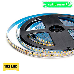 Нейтральный цвет 7w 24v, 60LED IP20 (CRI85, 175lm\w, 3М скотч), 1 год гарантии HE2835 192 светодиодная лента