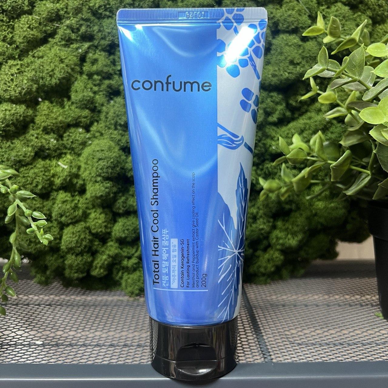 Освежающий шампунь для волос с экстрактом мяты CONFUME Total Hair Cool Shampoo, 200мл - фото 1 - id-p223496192
