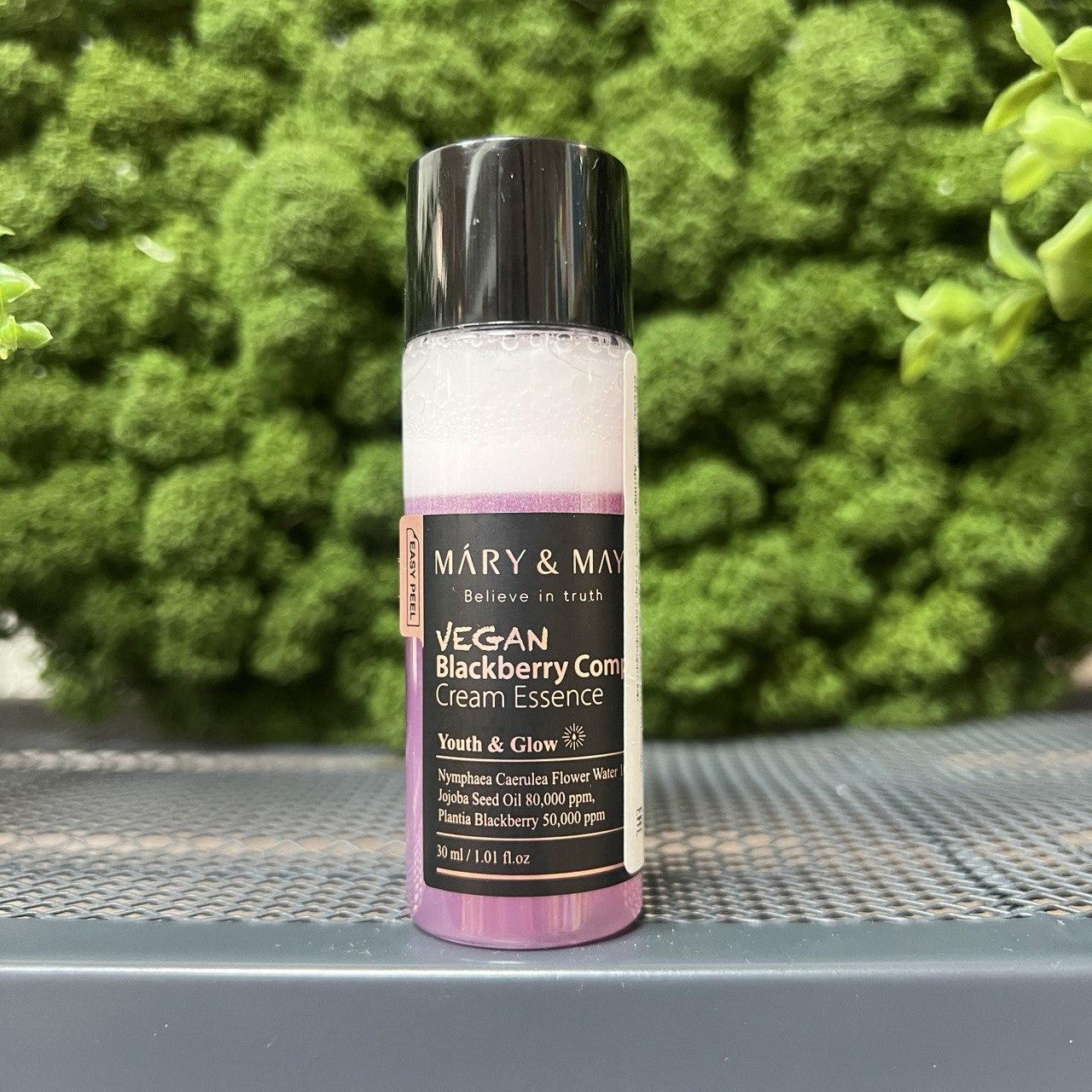 Кремовая эссенция мини с ежевичным комплексом Mary&May Vegan Blackberry Complex Cream Essence 30мл