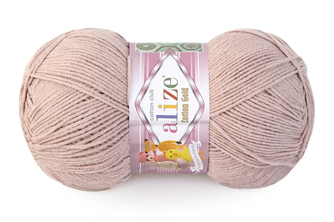 Пряжа Ализе Коттон Голд (Alize Cotton Gold ) цвет 592 бежевый жемчуг ...