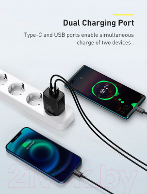 Зарядное устройство сетевое Baseus Compact Quick Charger / CCXJ-B01 - фото 7 - id-p223499967