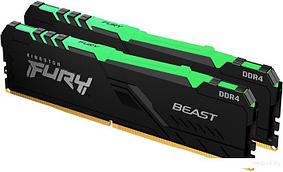 Оперативная память Kingston FURY Beast RGB 2x32ГБ DDR4 3600 МГц KF436C18BB2AK2/64