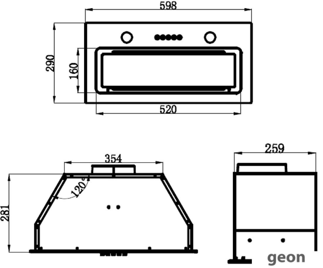 Кухонная вытяжка MAUNFELD Trapeze 601GG (белый) - фото 2 - id-p223501335