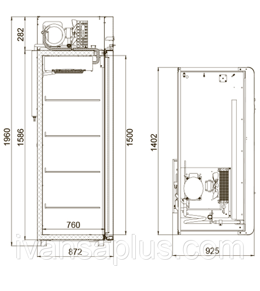 Шкаф холодильный POLAIR CM114-Sm - фото 2 - id-p223501778