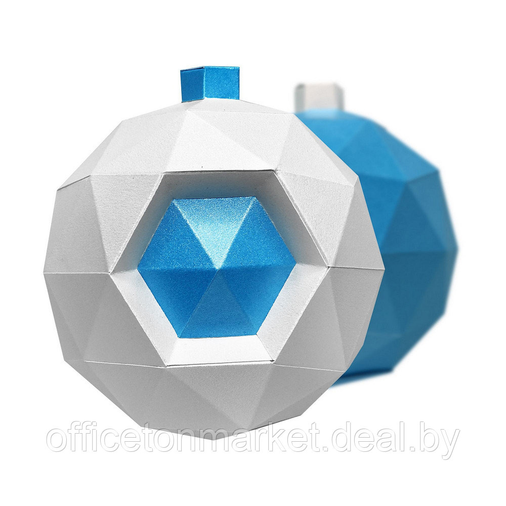 Набор для 3D моделирования "Шары новогодние", белый, голубой - фото 1 - id-p223501031
