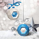 Набор для 3D моделирования "Шары новогодние", белый, голубой, фото 3