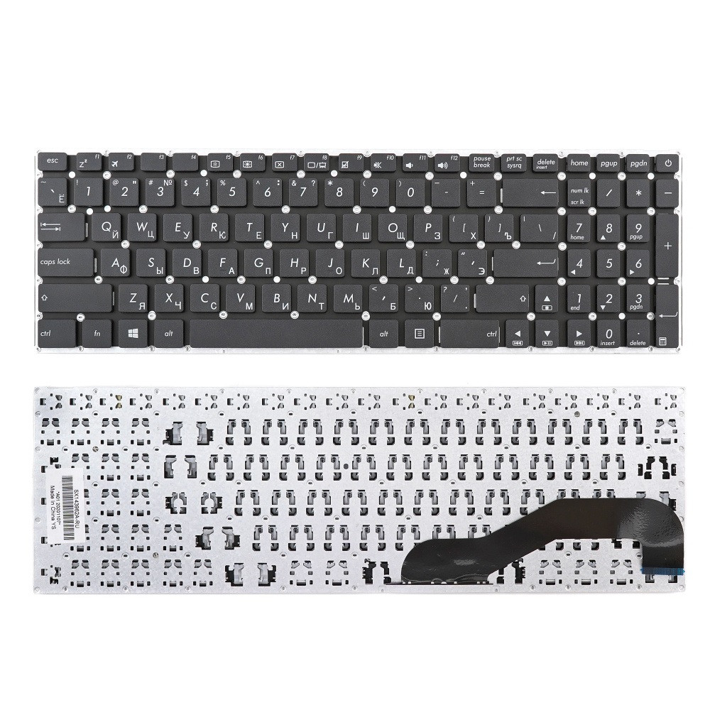 Клавиатура для ноутбука Asus X540, R540, X540L, X540LA, X540CA, X540SA, черная, без рамки - фото 1 - id-p203447881