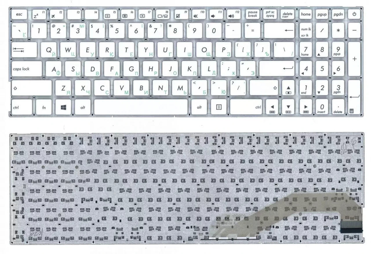 Клавиатура для ноутбука Asus K540, R540, X540, F540, R540SC, F540S, белая (MP-13K93SU-G50) - фото 1 - id-p223502985