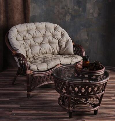 IND Комплект Черчиль диван 2-х местный и столик орех матовый - фото 7 - id-p120123421
