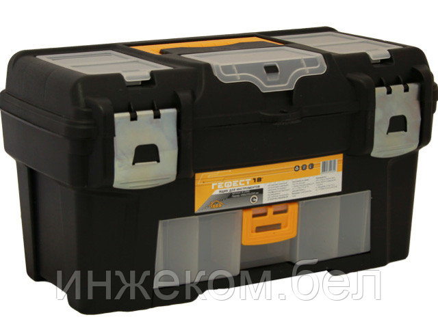 Ящик для инструмента пластмассовый ГЕФЕСТ 18" мет.замки ( с консолью и секциями) IDEA - фото 1 - id-p223503510