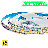 Нейтральный цвет 24w 24v, 240LED IP20 (CRI 85, 3M скотч), 1 год гарантии, 5 метров 2835 светодиодная лента