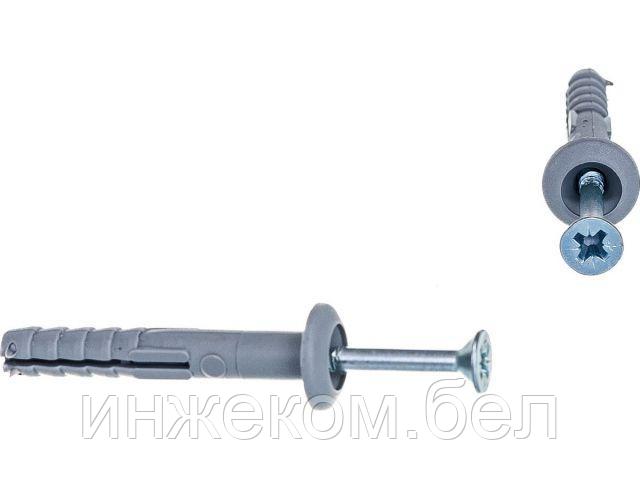 Дюбель-гвоздь 6х40 мм полипропилен гриб (50 шт в пласт. конт.) STARFIX - фото 1 - id-p186057307