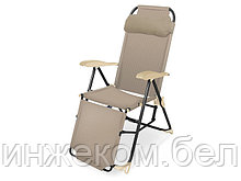 Кресло-шезлонг складное, NIKA (ПРОЕКТ МТ01.03.000) (Цвета в ассортименте- гранатовый (сетка), песочный