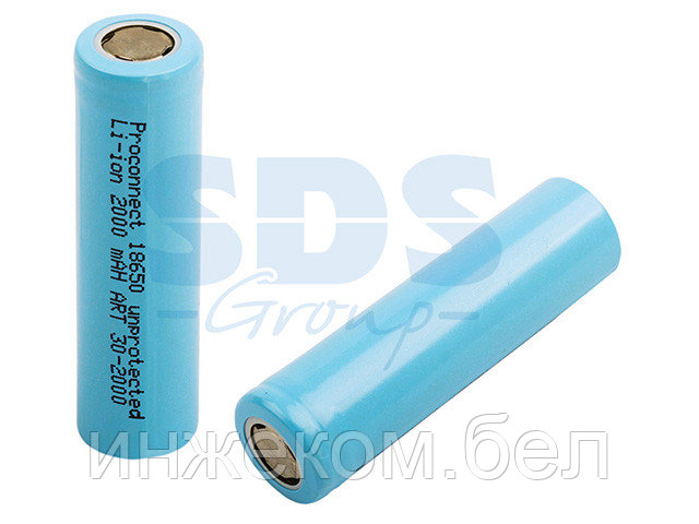 Аккумулятор Proconnect 18650 unprotected Li-ion 2000 mAH индивидуальная упаковка 1шт (индивидуальная упаковка - фото 1 - id-p223505789