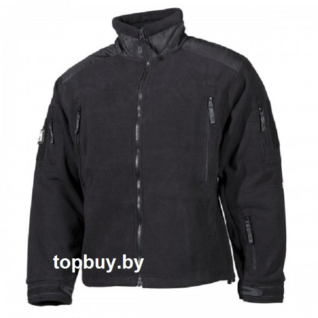Флисовая куртка «Альфа» без капюшона от 7.26 Gear, чёрная.