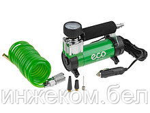 Компрессор автомобильный ECO AE-016-1 (12 В, 150 Вт, 40 л/мин, 10 бар (манометр 7 бар), съемный спир. шланг,