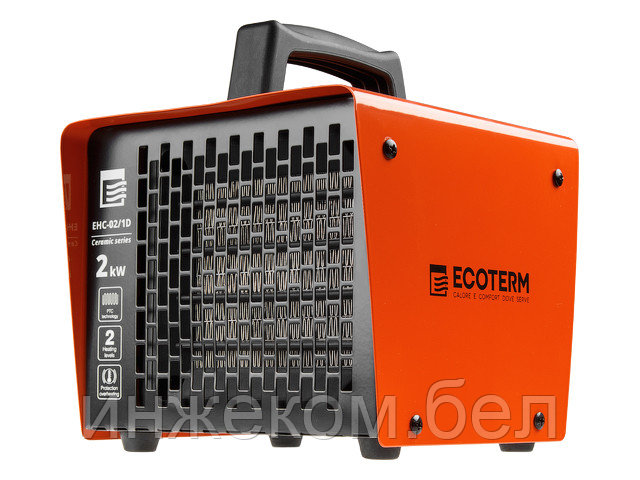 Нагреватель воздуха электр. Ecoterm EHC-02/1D (кубик, 2 кВт, 220 В, термостат, керамический элемент PTC) - фото 1 - id-p223505687