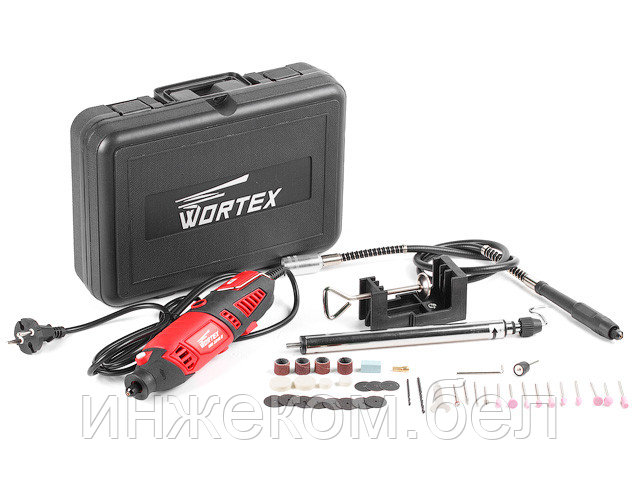 Гравер электрический WORTEX MG 3218 E в чем. + аксессуары 180 вт, 8000-35000 об мин, цанга 3.2 мм (в чем.+ 40 - фото 1 - id-p223507042