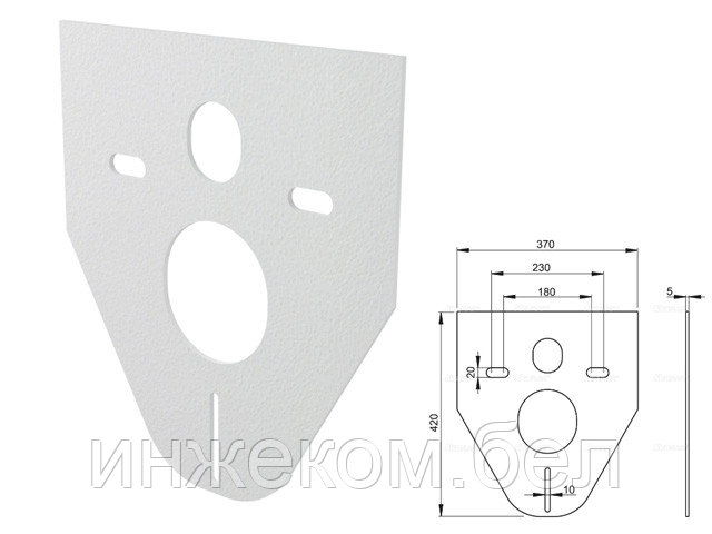 Звукоизоляционная плита для подвесного унитаза и для биде, Alcaplast - фото 1 - id-p223507803