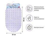 Коврик для ванной, овал 66х37 см, фиолетовый, PERFECTO LINEA