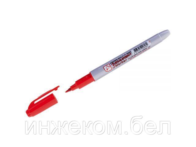 Маркер перманентный Crown "Multi Marker Super Slim" красный, пулевидный (толщ. линии 1.0 мм. Цвет красный) - фото 1 - id-p223508058