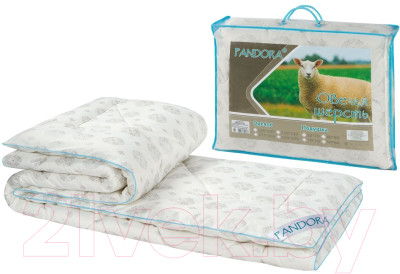 Одеяло PANDORA Овечья шерсть тик стандартное 172x205 - фото 2 - id-p223508861
