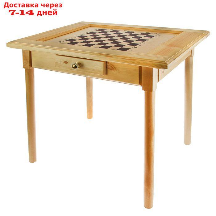 Шахматный стол с ящиком (80х69х76 см, игровое поле 36х36 см, король h=11.5 см) - фото 4 - id-p222821246