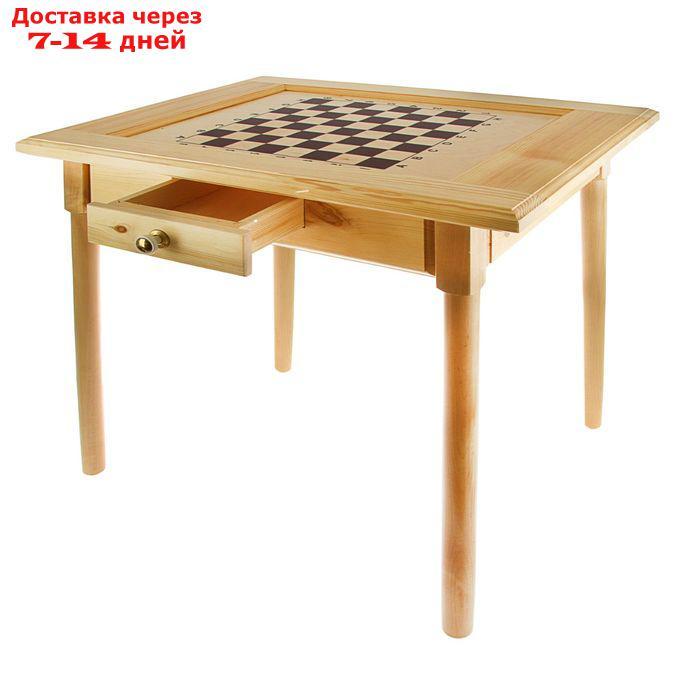 Шахматный стол с ящиком (80х69х76 см, игровое поле 36х36 см, король h=11.5 см) - фото 5 - id-p222821246