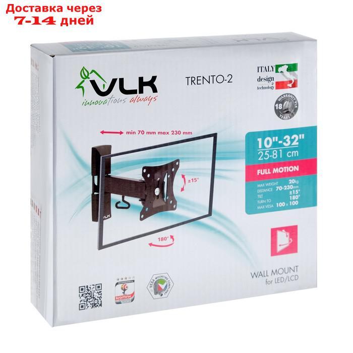 Кронштейн VLK TRENTO-2, для ТВ, наклонно-поворотный, 10-32", 70-230 мм от стены, черный - фото 8 - id-p223482691