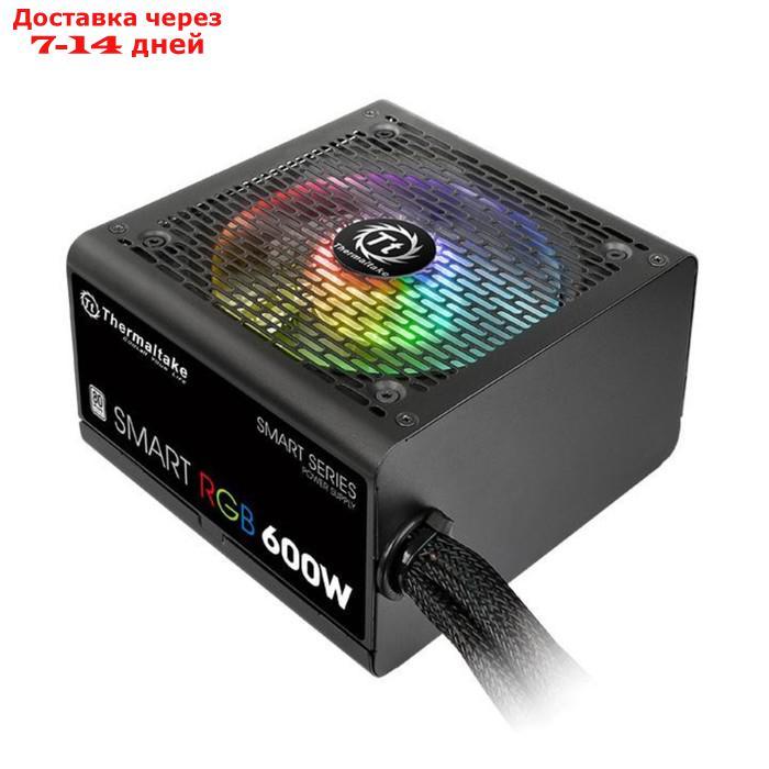 Блок питания Thermaltake ATX 600W Smart RGB 600 80+ (24+4+4pin) APFC 120mm fan color - фото 2 - id-p223482695