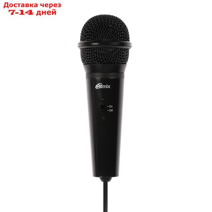 Микрофон Ritmix RDM-120, 30 дБ, 2.2 кОм, разъём 3.5 мм, кабель 1.8 м, черный - фото 4 - id-p223482697