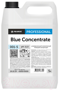 Универсальное чистящее средство Pro-Brite Blue Concentrate низкопенный - фото 1 - id-p223510673