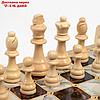 Настольная игра 3 в 1 "Мрамор": шахматы, шашки, нарды (доска дерево 40х40 см), фото 4