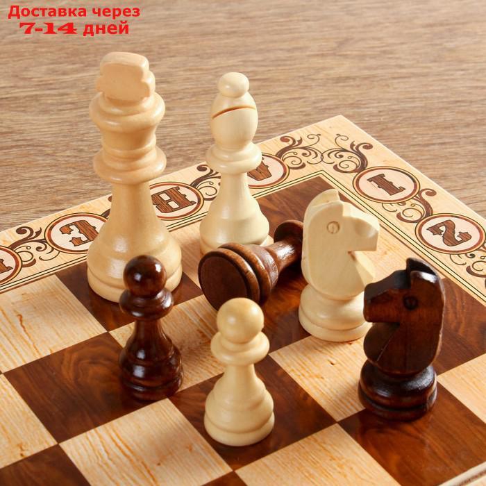 Шахматы "Дебют" (доска дерево 40х40 см, фигуры дерево, король h=8 см) - фото 2 - id-p223482769