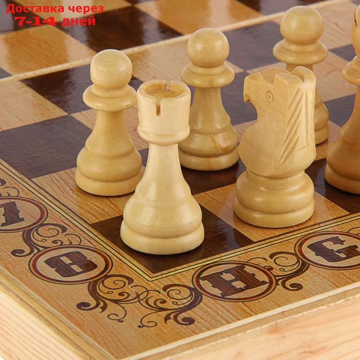 Шахматы "Дебют" (доска дерево 40х40 см, фигуры дерево, король h=8 см) - фото 5 - id-p223482769