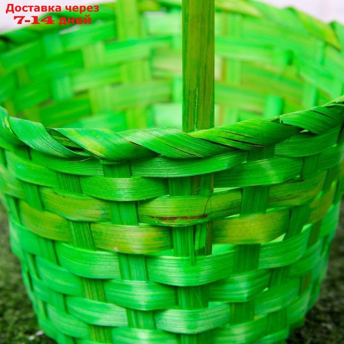 Набор корзин плетёных, бамбук, 3 шт., зеленые, большие - фото 3 - id-p223486264