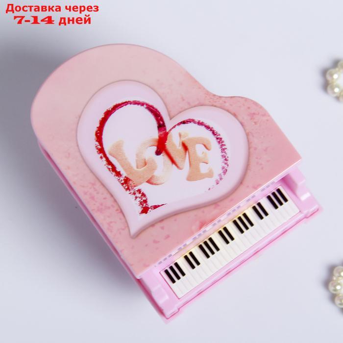 Шкатулка пластик музыкальная механическая "Розовый рояль" 9,2х14х10,8 см - фото 6 - id-p223482852