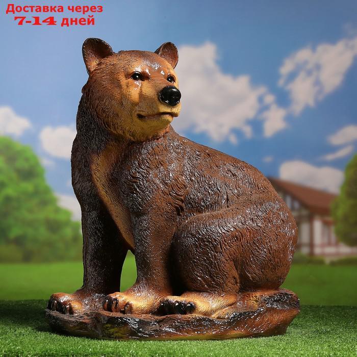 Садовая фигура "Медведь сидя большой" 40х50х48см коричневый - фото 1 - id-p223484689