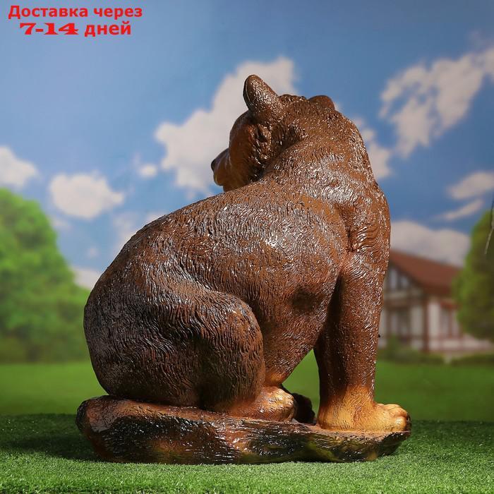 Садовая фигура "Медведь сидя большой" 40х50х48см коричневый - фото 3 - id-p223484689