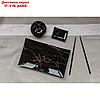Набор для суши Доляна "Марбл чёрный", 3 предмета: соусники 8×2 / 8×6 см, подставка 25×15 см, фото 2
